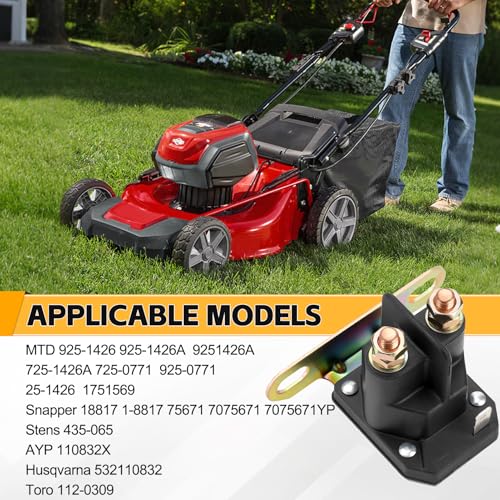 Solenoide de arranque compatible con MTD 725-1426 Murray 24285 Snapper Ariens 4