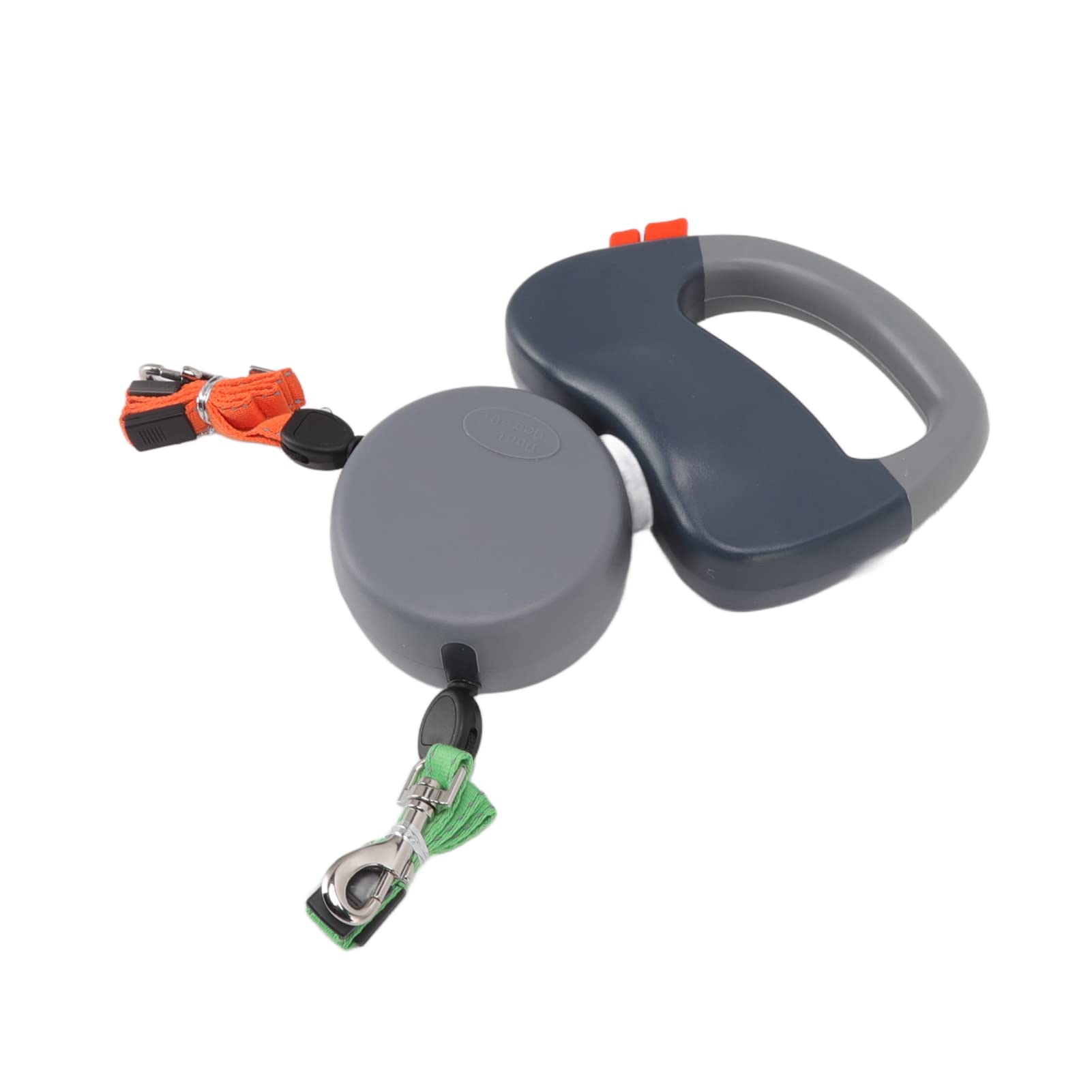 Generic Laisse en Corde Rétractable Durable pour Chien avec Système de Verrouillage à Une Main pour Promener Deux Chiens, visibilité Nocturne, Accessoire Double Laisse de 3 Mètres (Gray)