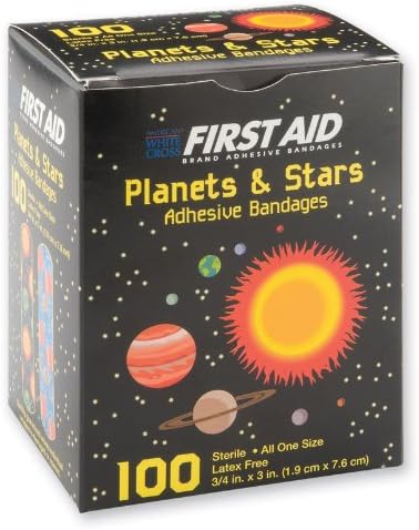 First-aid Planets & Stars Bandages - 100 Per Pack