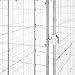 Tidyard Dog Kennel, Large Galvanized Steel Outdoor Pet Playpen with Lockable Door for Dogs, 86.6 x 86.6 x 70.9 Inches, Metal Frame Kennel for Backyard Garden Patio