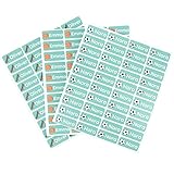 120 personalisierte Namensaufkleber (30x13 mm) zum Markieren von Kleidung und Gegenständen. Wasserfeste Klebeetiketten für Kinder, Schule und Kindergarten - Sport - Grün