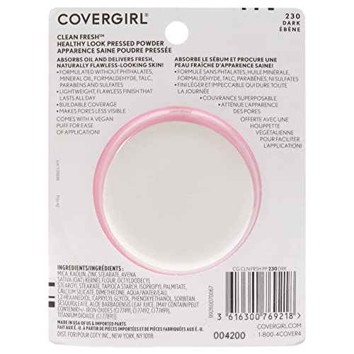 COVERGIRL Clean Fresh Pressed Powder, Dark, 0.35 Oz - image 2