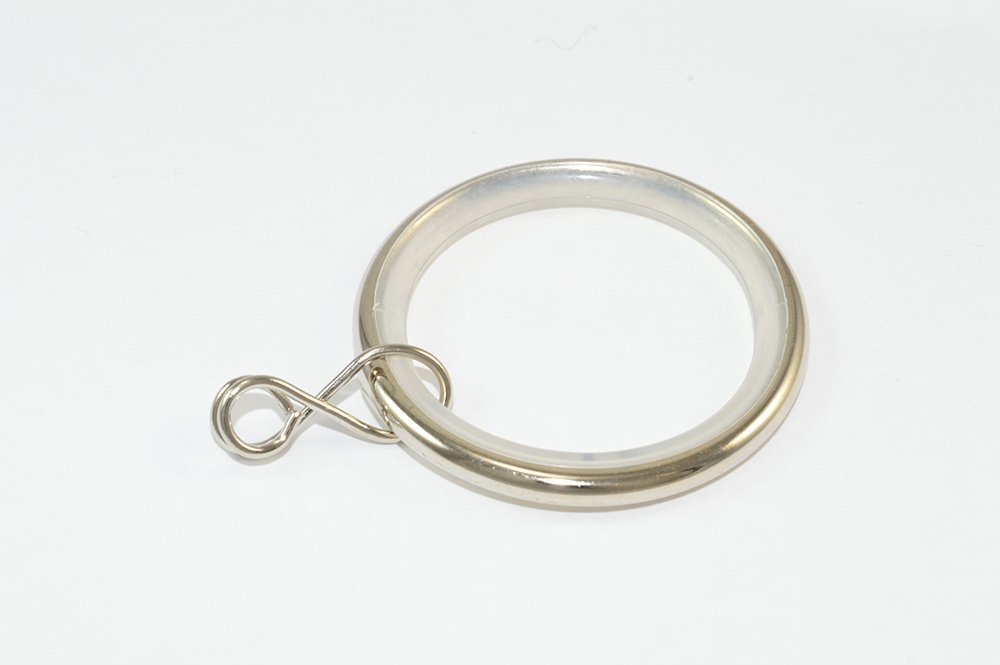 48 x Chromed Steel Silent Curtain Rod Rings Loose Eye 35mm ID 42mm OD