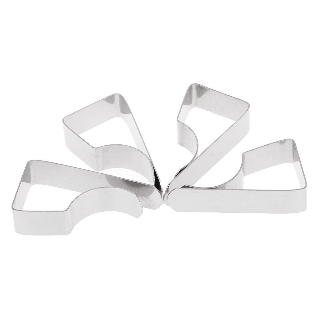 WOWOWO Table Cloth Clips 4Pcs Stainless Steel Table Cloth Tablecloth Clip Clamps Holder For Party Wedding