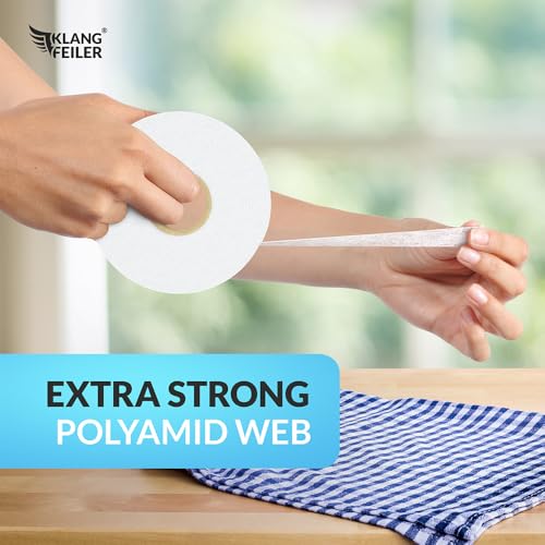 klangfeiler hemming tape - 075 inch x 32 yards - extra strong - iron-on hem tape adhesive