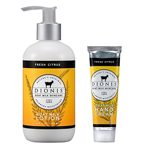Dionis Goat Milk Body Lotion and Hand Cream 2 Piece Gift Set - Fresh Citrus