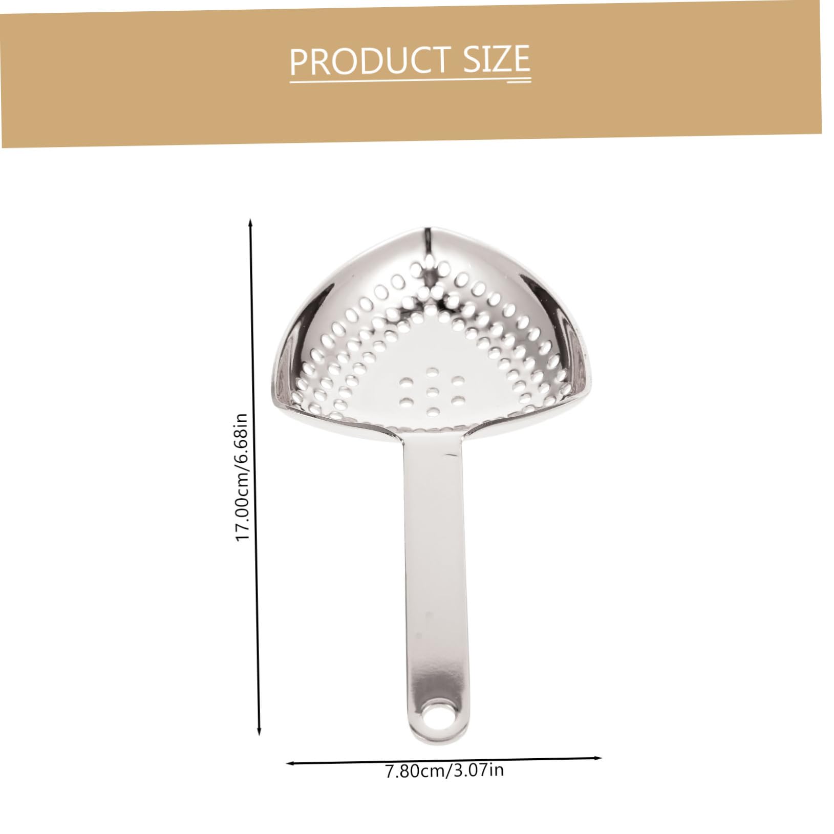 Cabilock Bartending Ice Filter Simple Mixology Juice Cocktail Sieve Strainer Making Gold Bartender Drinking Bar Supplies Absinthe Spoon Bar Straining Tool Silver Stainless Steel