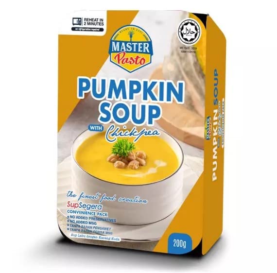 Miniatura 1 de MASTER PASTO Instant Vegetarian Pumpkin Soup With Chickpea 200g - Master Pasto Vegetarian Pumpkin Soup is a 3-minute restaurant-grade ready meal