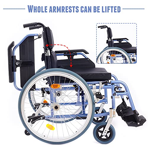 Medwarm Aluminum Multifuctional Manual Wheelchair with Flip Back