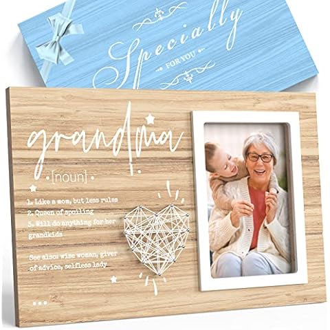 New Grandma Picture Frame Gifts - Birthday Gifts for Nana from Granddaughter Grandson - Baby Pregnancy Announcement Gift for Newly First Time Great Grandmother- Grandma Definition - 4x6 Inches Photo Cover