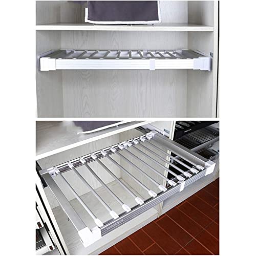 Tringle à vêtements coulissante extensible et robuste pour penderie