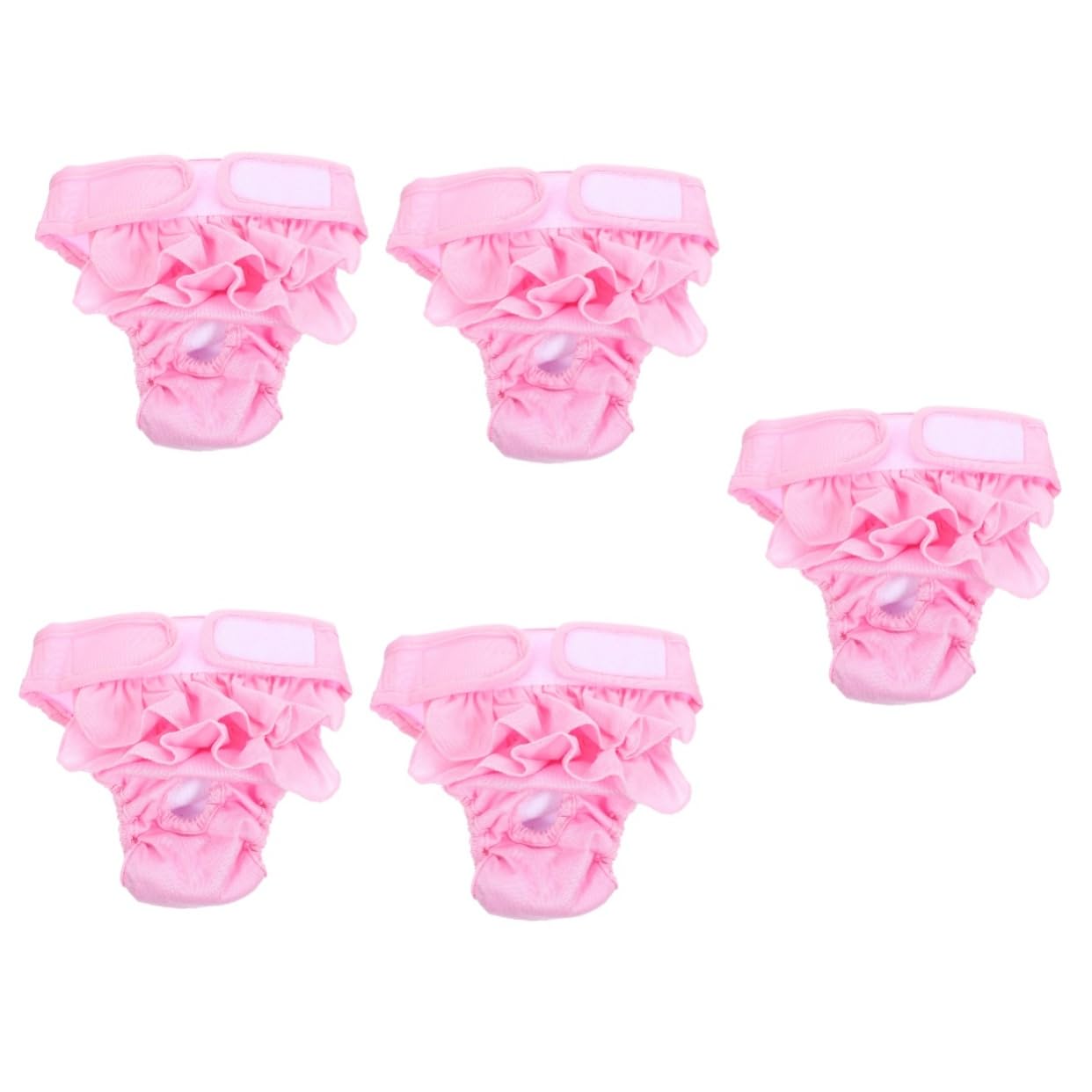 BESPORTBLE 5piezas Pañal Sanitario Reutilizable para Bragas Ajustables para Machos y Hembras Material Transpirable Previene Filtraciones y Mantiene El