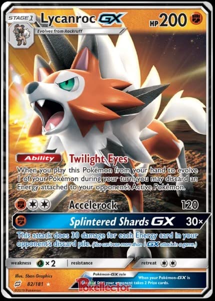 Amazon.com: Pokemon - Lycanroc GX - 82/181 - Sun Moon - Team Up