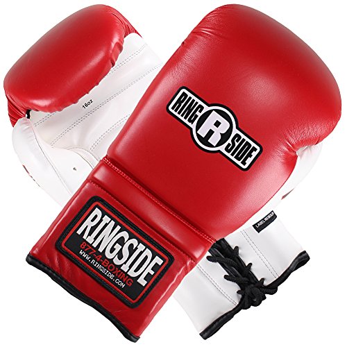 Ringside Lace Imf Tech Boxing Training Sparring Gloves , Red , 14 Oz #TOP2