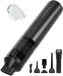 Aspirador Portátil Sem Fio Para Automóveis, Aspirador de Mao, Equipado Com Um Bocal de Sucção de Alto Desempenho e Um Copo de Pó Destacável, Capacidade: 120 ml, Adequado Para Limpar Veículos e Casas