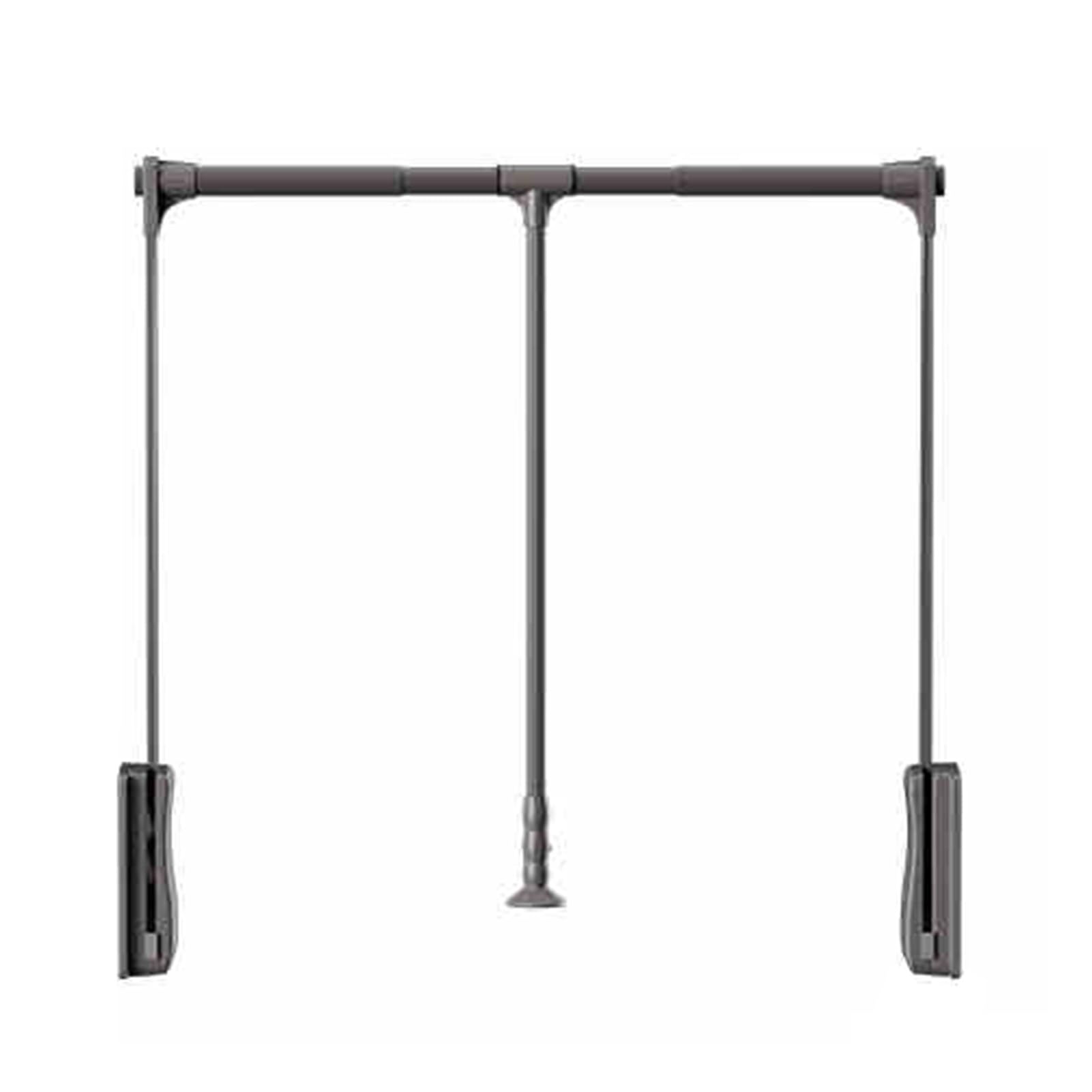 HTTGDGDH Retractable Pull Down Closet Rod, Side Mounted Aluminum Alloy, 44 Lbs Load Capacity, Adjustable 21.65-49.21 Inches For Clothes Hanging, Silver, 550-700Mm,Color1-700-930mm