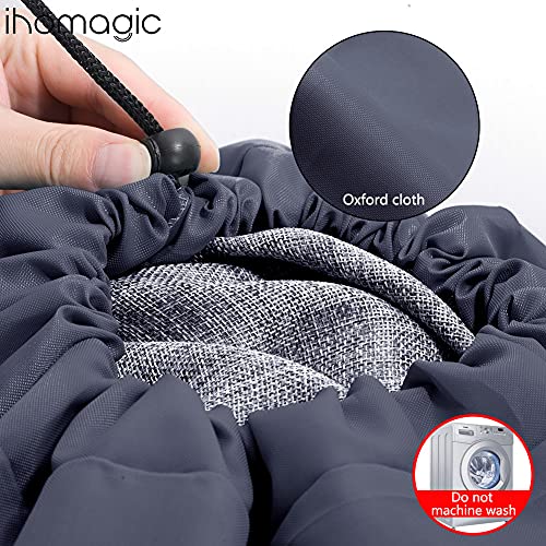 IHOMAGIC Set of 2 Extra Large Travel Laundry Bag, 120L Foldable Clothes Storage Bags with Drawstring - Image 4