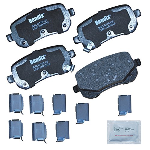 Image of Bendix Priority1 CFC1326 Ceramic Rear Brake Pads for Chrysler Town & Country 2012-2008, Dodge Grand Caravan 2012-2008, Journey 2012-2009, Ram C /V 2012, Volkswagen Routan 2012-2009