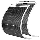 Flexible Solar Panel 800 Watt,2pcs 400 Watt Monocrystalline Solar Panel10BB High Efficiency Module PV Power for 12-24V Battery Charging Car Battery Camper RV Yacht Boat