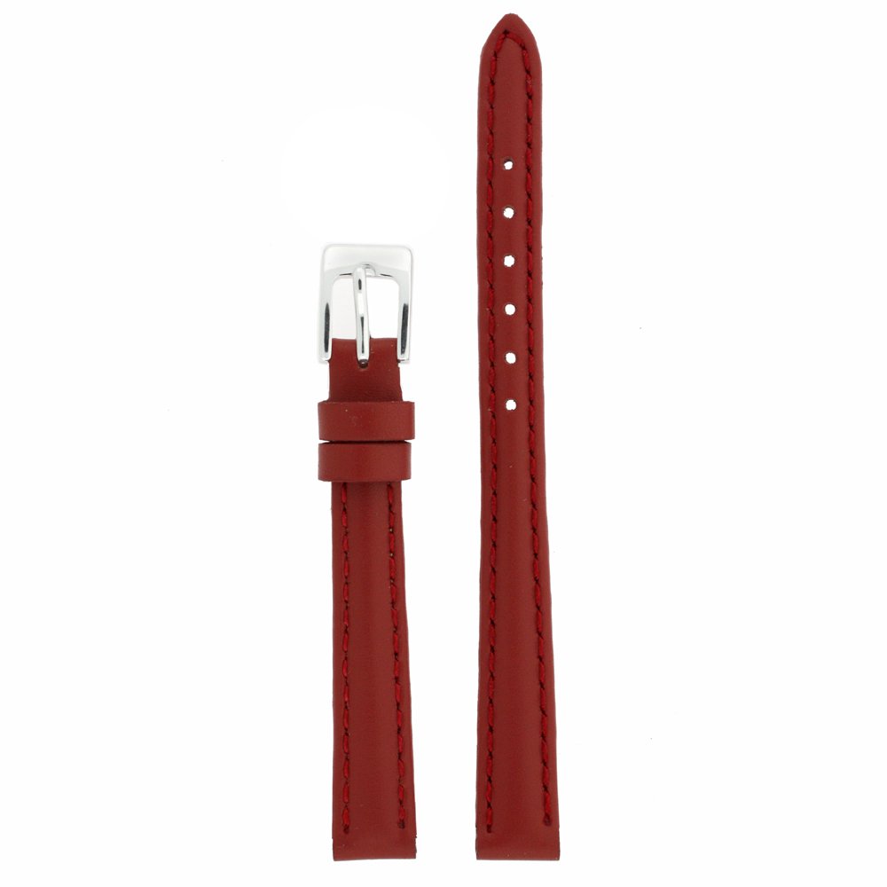 Tech Swiss Watch Band Genuine Red Padded Ladies 10 millimeter