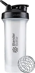 Garrafa coqueteleira BlenderBottle Classic V2, 828 ml, transparente/preto