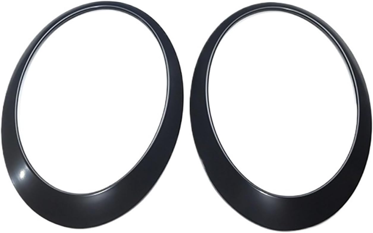 Compatible with MINI Cooper S R50 R52 R53 Black Car Headlight Head Tail Light Rear Lamps Frame Rings Cover Stickers Exterior Accessories(Black For Rear Lamps)