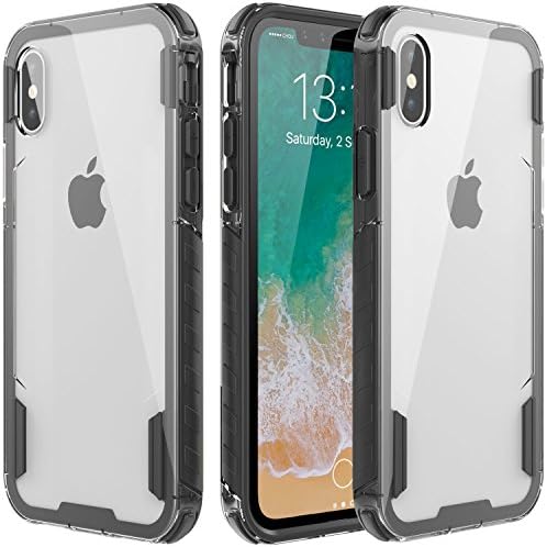 zisure iPhone X Case, XS Cases [Rock Sugar] Heavy Duty Crystal Hard Clear Case Durable Shatterproof Sports Phone Cover for iPhone X, iPhone Xs - 5.8 inch Mint Blue