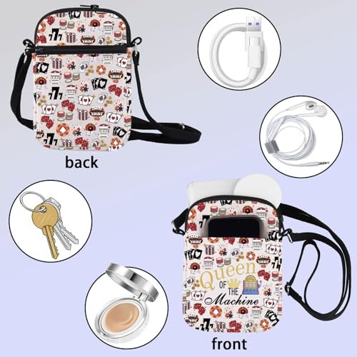 ZJXHPO Casino Cross Body Bag Casino Gambling Lover Gift Queen Of The Machine Messenger Bag Slot Gambling Lucky Gift3