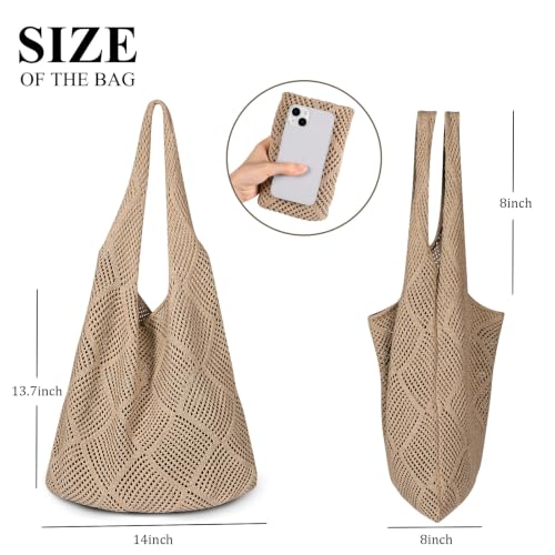 Image of Straw Beach Bags for Women - Summer Woven Tote Bag Shoulder Handbags, Large Beach Bag for Women for Holiday