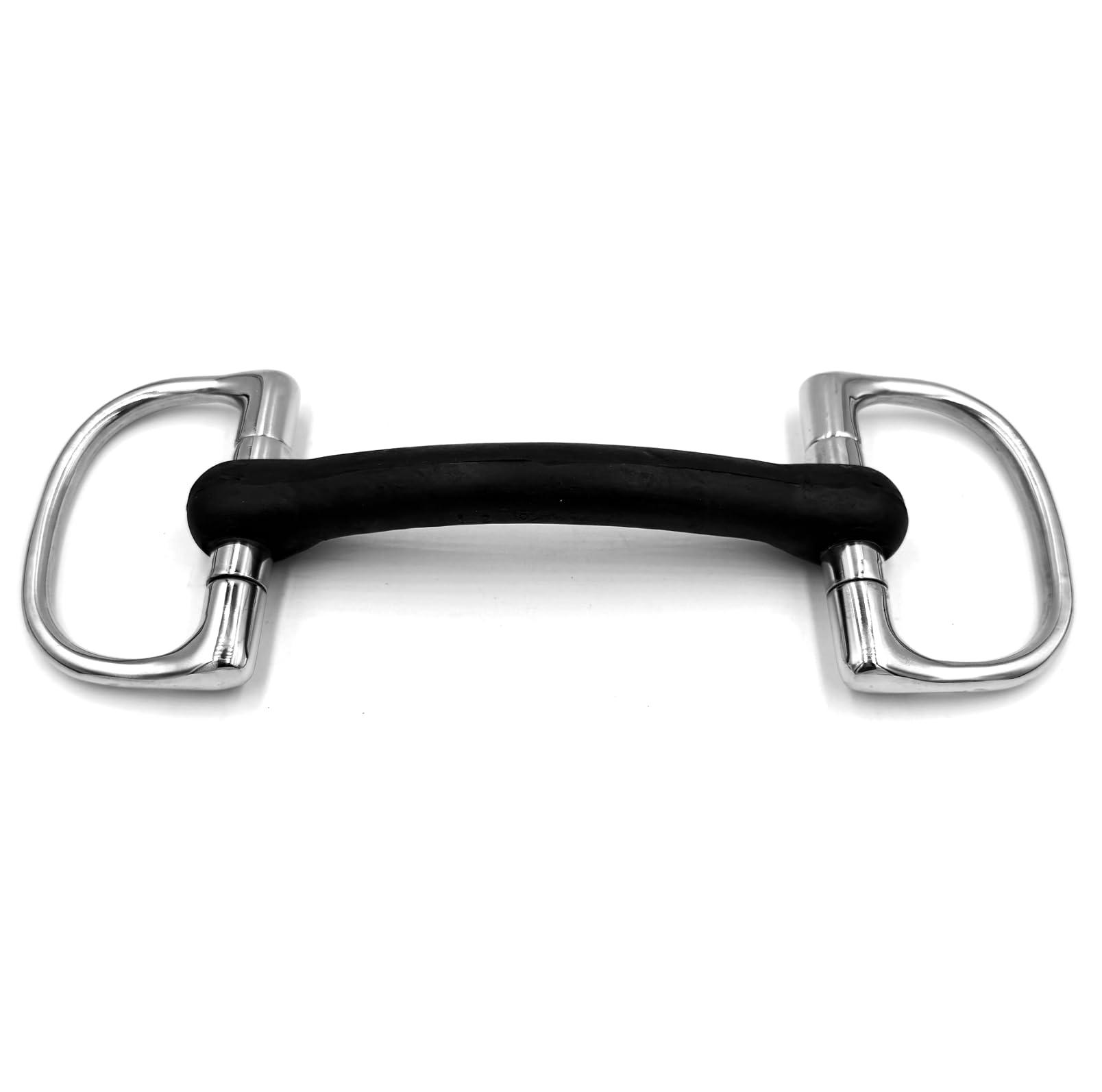 Equine Smile ES0238 D-Ring D-Ring Bit with Flexible Rubber Bar Bit Thickness 20 mm (13.5 cm)