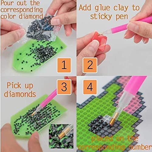 Htpdiop16 Pcs Diy Diamond Painting Stickers Kits For Kids, Creative Paint By Numbers Diamonds Dots Mosaic Stickers Arts And Crafts For Kids Boys Girls Adult Beginners #TOP4