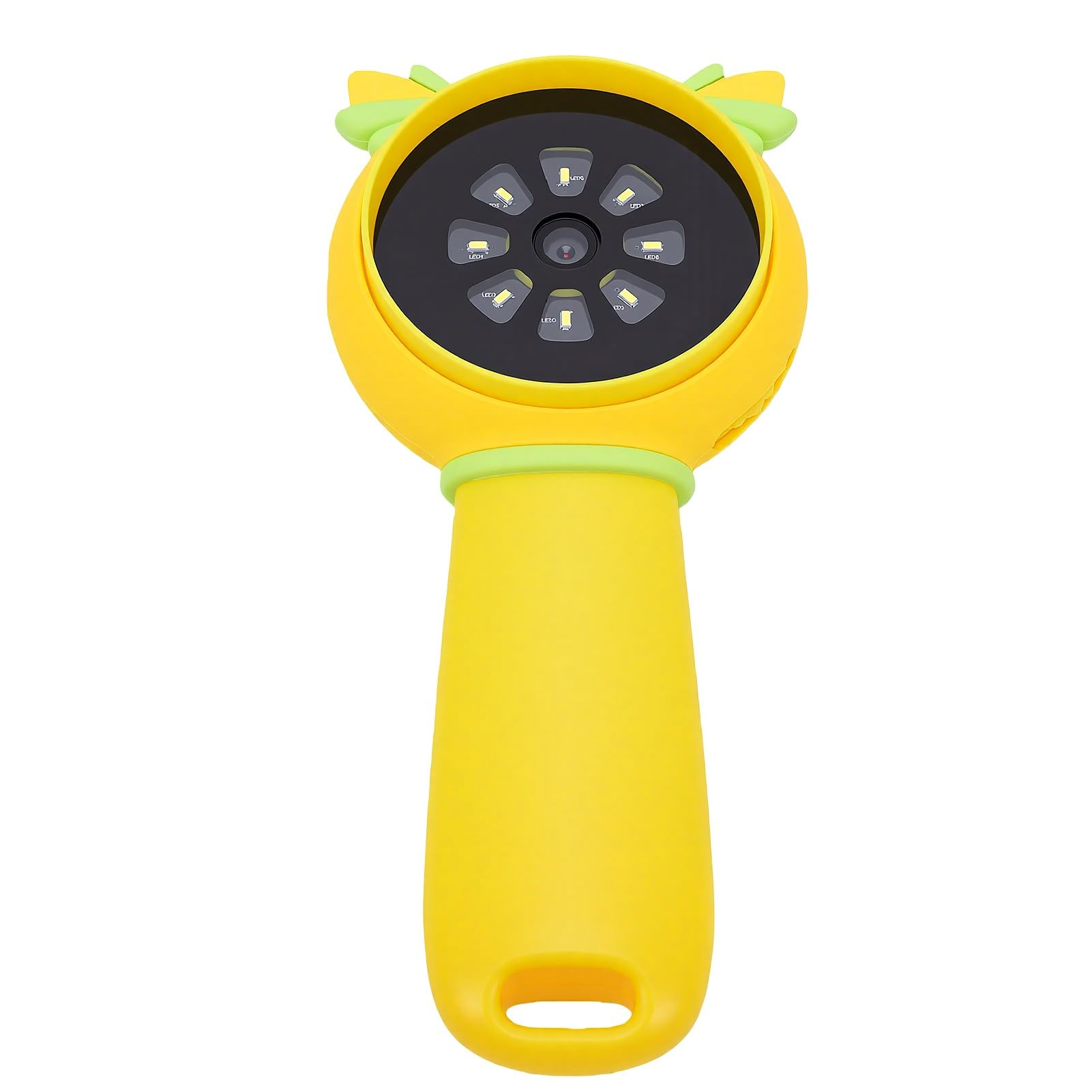 Jiawu Tragbares Mikroskop 5 cm mit 8 LEDs Licht, Handmikroskop | Manueller Fokus, Einstellbare Helligkeit, Computer-Kompatibilität, Wiederaufladbar per USB-C