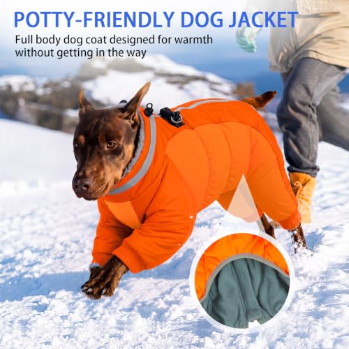 Image of MIGOHI Full Body Dog Coat,Warm Coats for X-Small Dogs, XS, Orange
