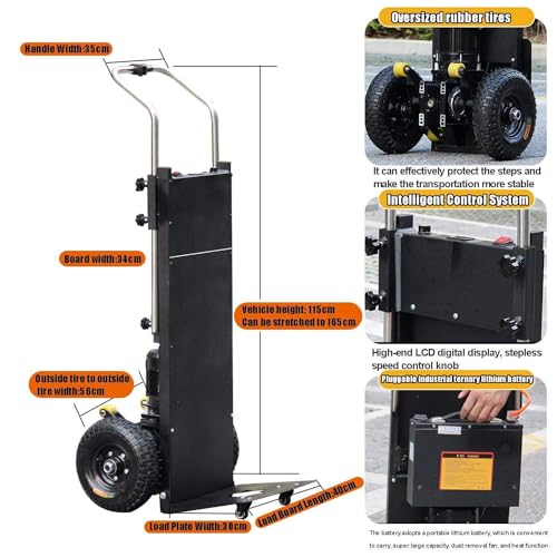 Carretilla eléctrica para escaleras, motor sin escobillas, batería 36AH miniatura 3