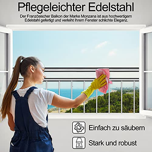 VA-Cerulean 100 x 90 cm, ringhiera per balcone