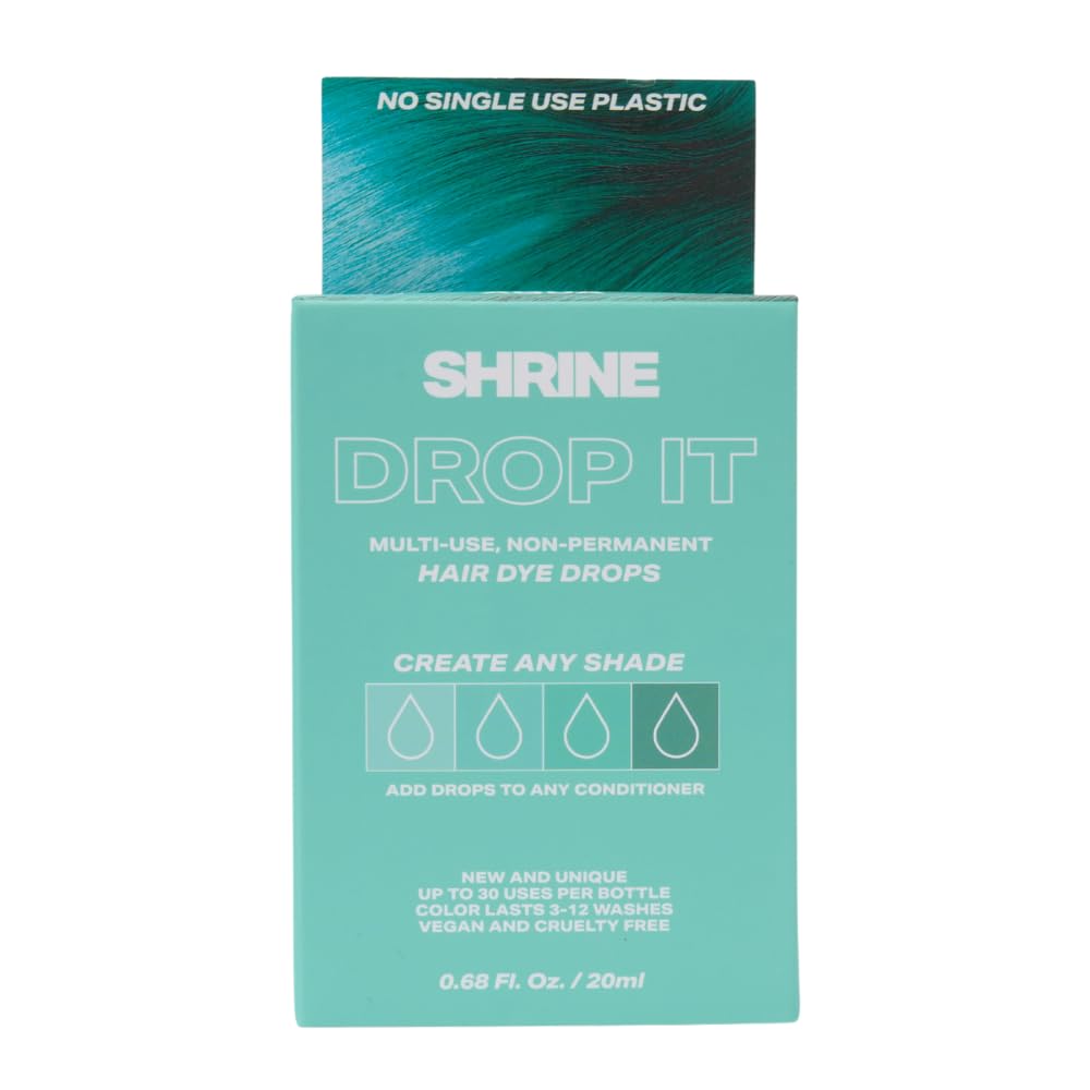 Drop-It AQUA Hair Dye Drops | Semi-Permanent Vegan Customisable Hair Colour | Mix with Conditioner | Vegan & Cruelty-Free | Temporary Hair Dye