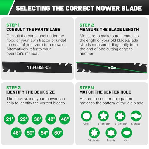 Image of Grasscool 30 inch Deck Toro Timemaster Mower Mulching Blades Replacement | Fit 120-9500-03 116-6358-03,Time Master Turfmaster 20120p 20199 21199 20200 Tractor Riding Lawnmower,Bagger Sharp Cuts Mows
