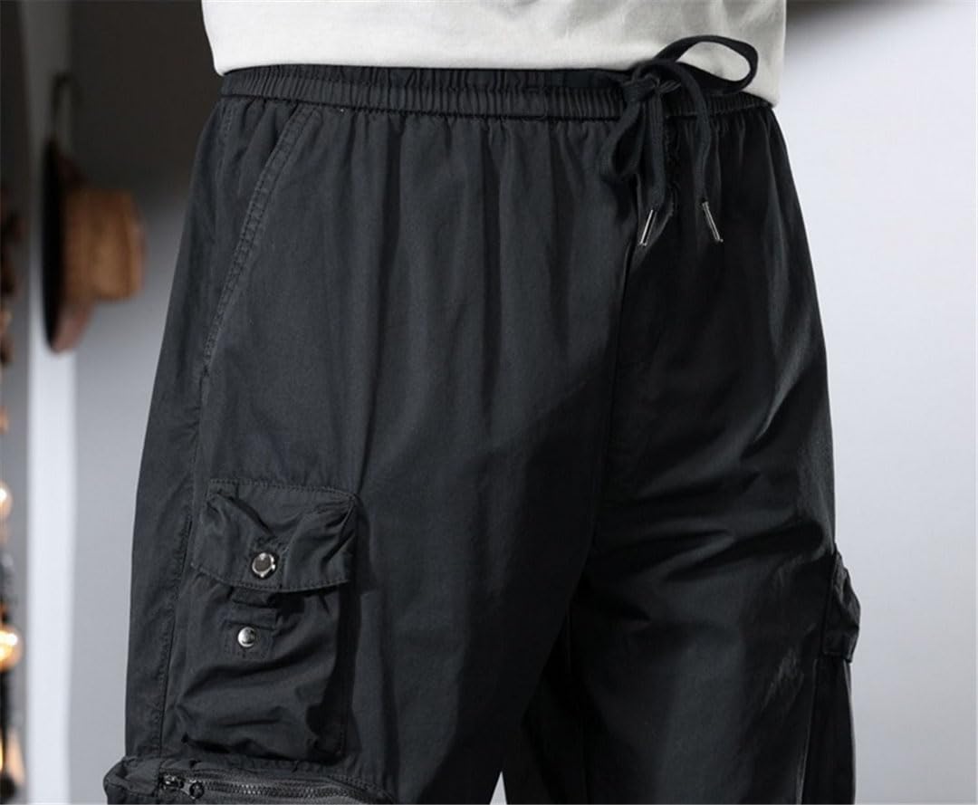 Pantalones Cargo para Hombre, Pantalones Holgados Tácticos Militares De Verano, Ligeros, con Cordón En La Cintura Elástica
