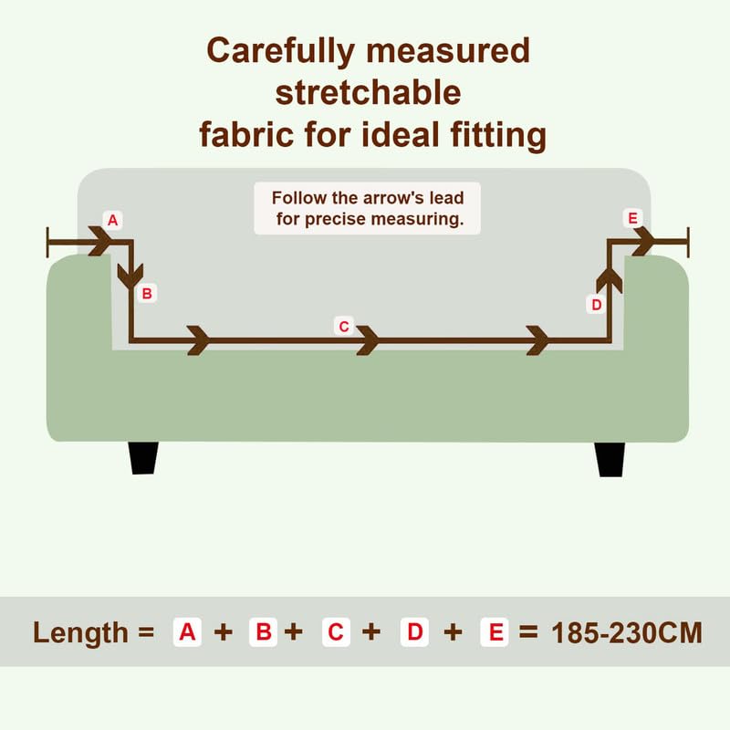 Image of Cortina Velvet Sofa Cover with Tassels | Sofa Couch Protector | Machine Washable Sofa Topper (Green, Four Seater)