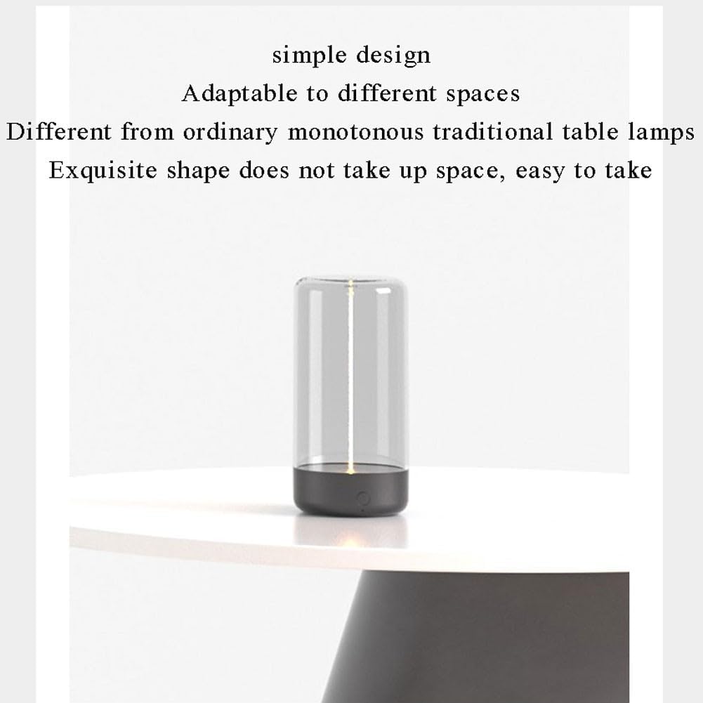 Funny lamp Touch lampBedroom Bedside Table lamp, led Rechargeable Magnetic Suction Atmosphere lamp, Breathing lamp, Touch dimming(Color:White,Size:)