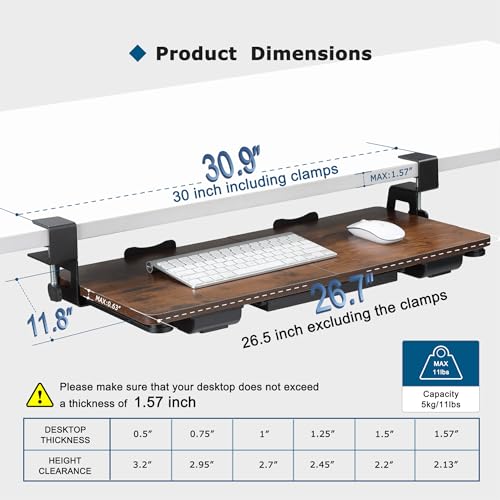 Tecluk KT-01 Keyboard Tray Under Desk thumb #2