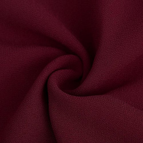 TOPUNDER Womens Loose Long Sleeve Chiffon Casual Blouse Shirt Tops Fashion Blouse (XL, Red) - Thumbnail 7
