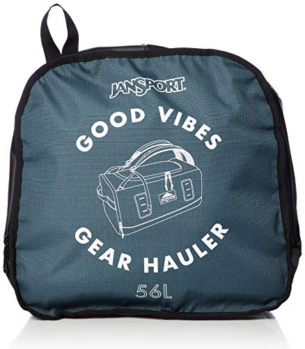 JanSport Good Vibes Gear Hauler 56 - Durable Duffle and Backpack Travel Bag, Black Matrix, 56L