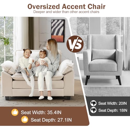 Sillón Plegable Terciopelo Beige miniatura 3