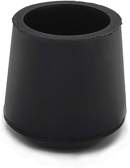 Flyshop 1-Pulgadas (25 mm) Negro Redondo Silla Pierna Piso Protectores Antideslizante de Goma Patas Tapas Muebles Mesa Cubiertas 16 Piezas