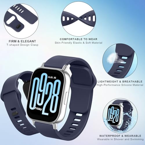 Image of Tobfit Solicone Strap Compatible with Redmi Watch 5 Active, Sport Waterproof Replacement Strap for Redmi Watch 5 Lite /Active band