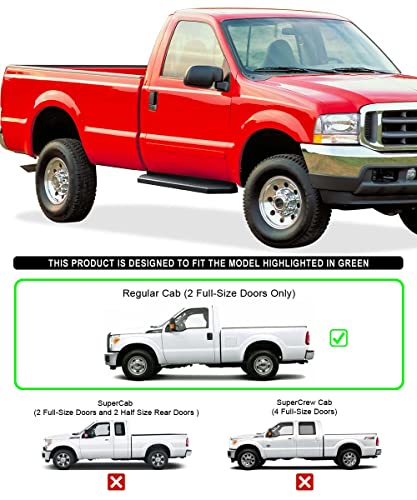 Estribos laterales acero negro para Ford F250 F350 miniatura 2