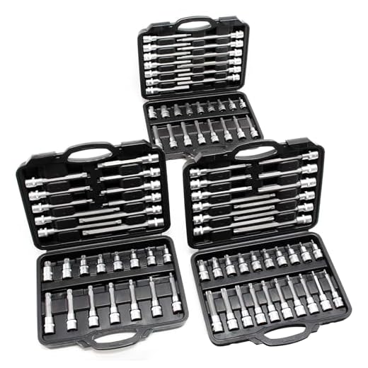 Wiltec Steckschlüssel Set 88-TLG. mit Innensechsrund, Innen Vielzahn & Innensechskant, in 3 Werkzeugkoffern