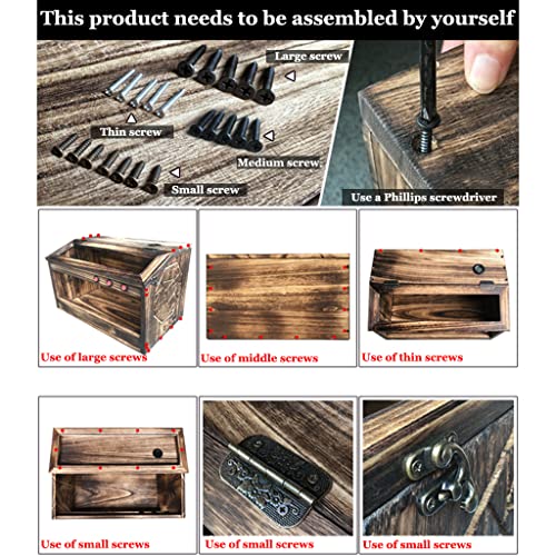 Terrari YCDJCS Legno Vivarium Box Rettile Anfibio