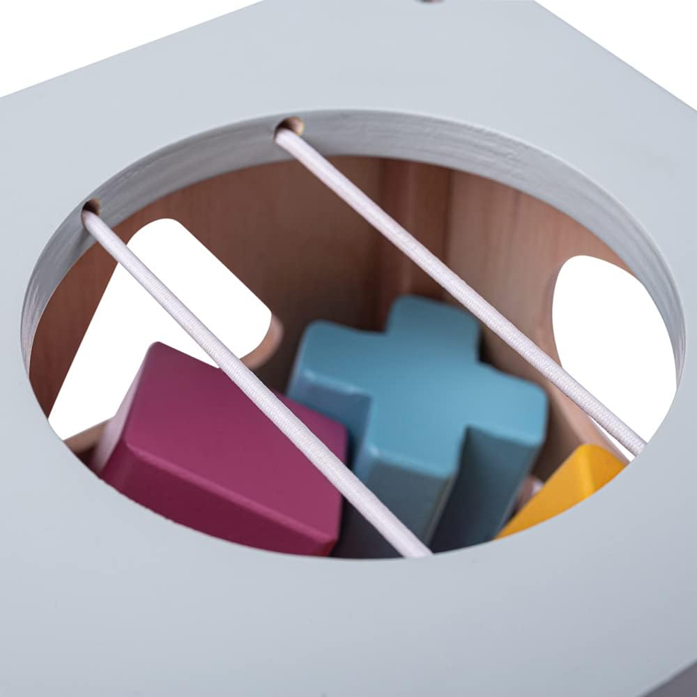 Bigjigs Toys, Wooden Shape Sorter, Wooden Toys, Baby Shape Sorter, Wooden Toys for 1 Year Olds, Baby Toys, FSC Certified, Handmade Wooden Toys